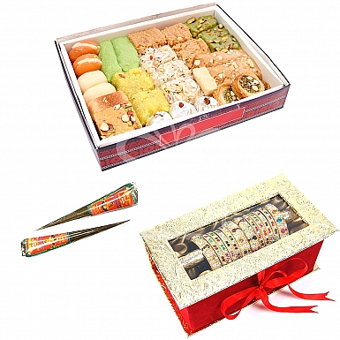 Mithai + Bangles + Mehndi and Card