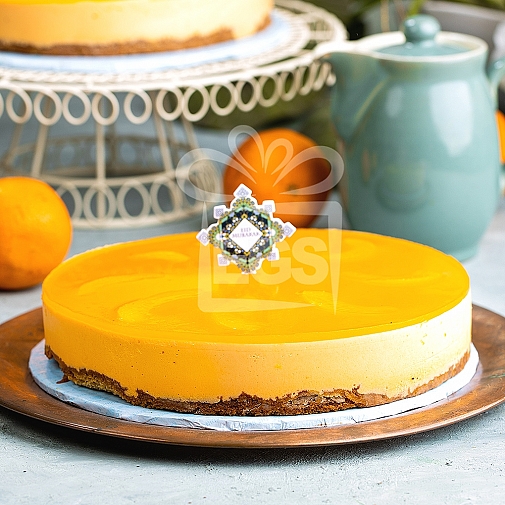 2lbs Peach and Orange Cheese Cake - Pie in The Sky
