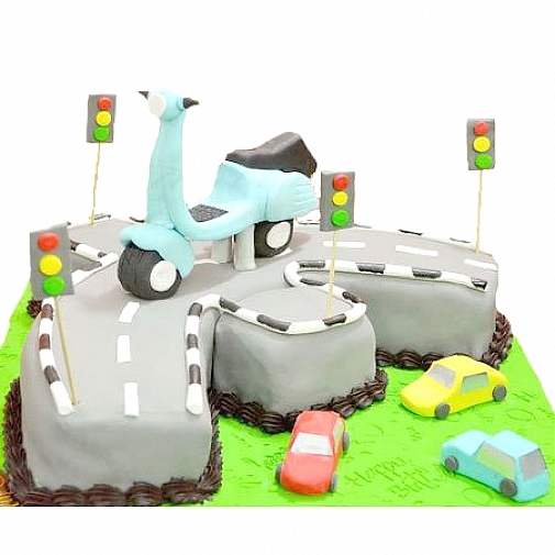 5Lbs Scooty Themed Cake - Redolence Bake Studio