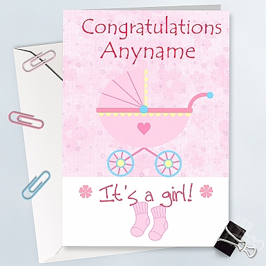 Baby Girl - Personalised Cards