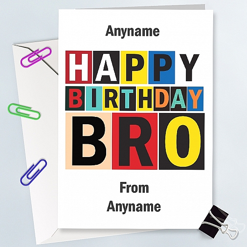 Happy Birthday Brother-Personalised Card