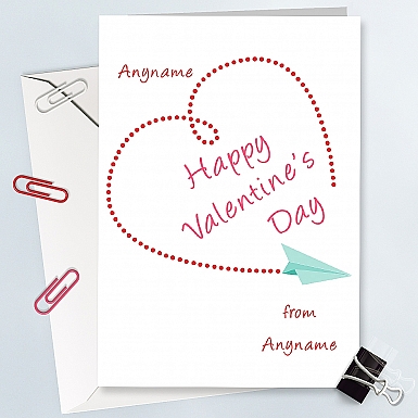 Valentines Day Heart-Personalised Card