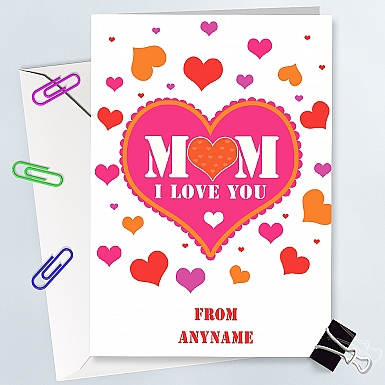 Mum-Hearts-Personalised-Card