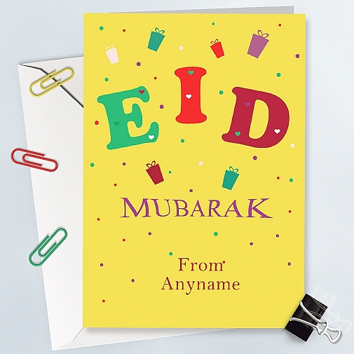 Eid Greeting Personalised Card - Personalised Card