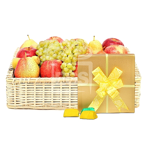 Belgian Chocolate with Fruits Hamper
