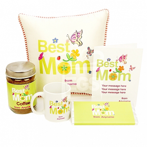 Best Mom Card+Coffee Jar+Mug+Chocolate+Cushion