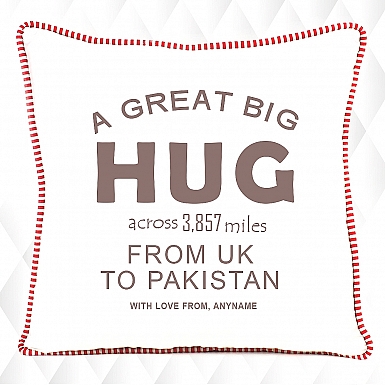 Big hug across the miles-Personalised Cushion