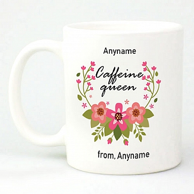 Caffeine Queen Personalised mug