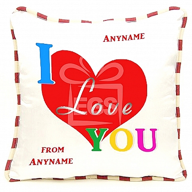 ColorfuI Love You - Personalised Cushion