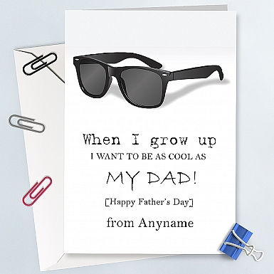 Cool Dad Sunglasses Card