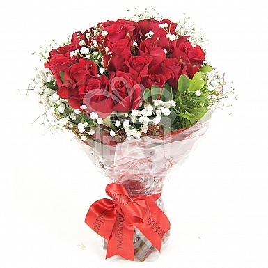 36 Imported Red Roses Bouquet