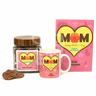 Coolest Mom Cookies Jar + Mug + Card