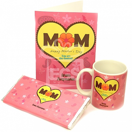 Happy Mothers Day Card + Chocolate + Mug