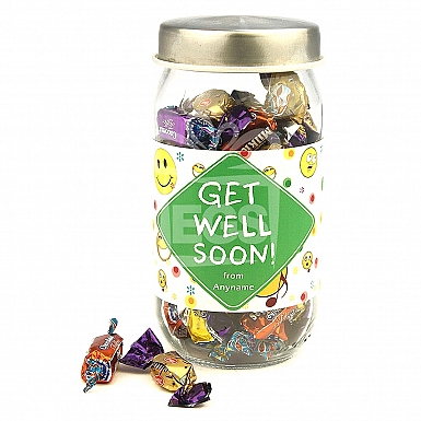 Personalised Assorted Candies Jar-Get Well Soon