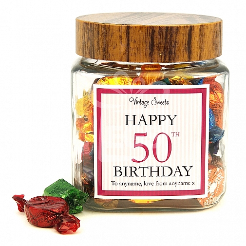  Happy Birthday Personalised Label Jar
