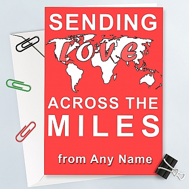 Across The Miles -Personalised Card