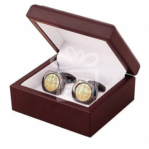 Black and Golden Two tone Cufflinks