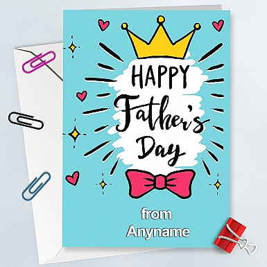 Father'sday King Crown Personalised Card