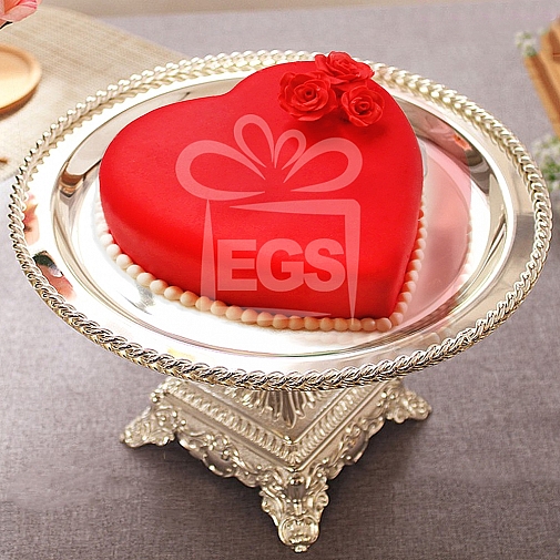 2Lbs Fondant Heart Shape Cake - PC Hotel