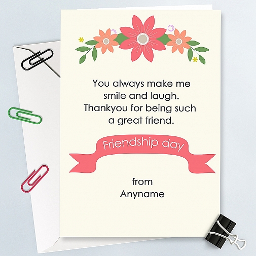 Friendship Day Personalised Card
