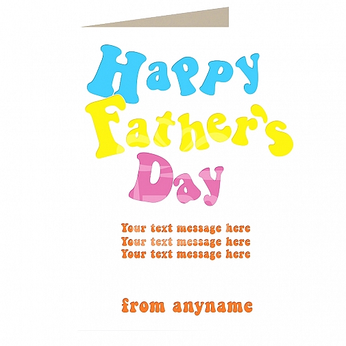 Happy Fathers Day Special - Personalised Card