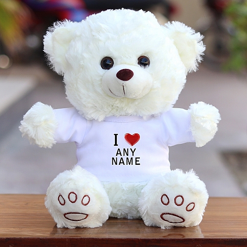 I Love Name-Valentines Teddy Bear