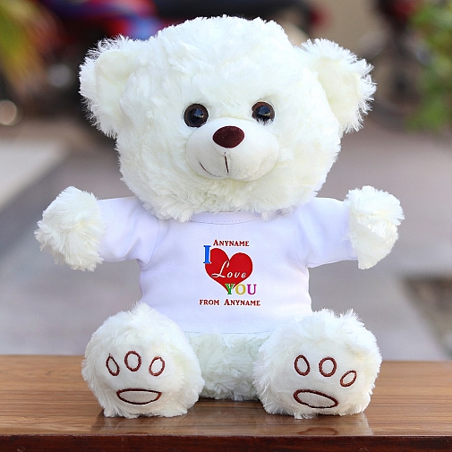I Love Red Heart - Personalised Bear