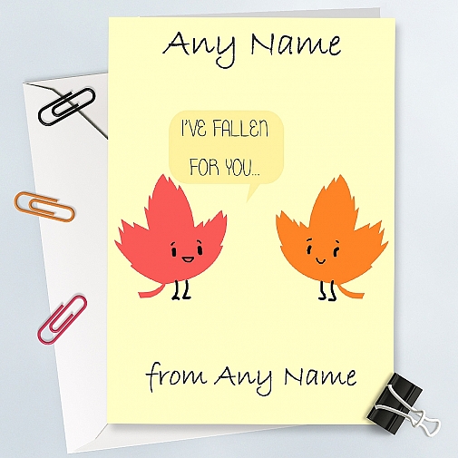 Fallen For You - Personalised Card