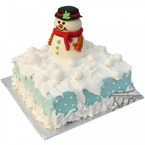5Lbs Snow Man Cake - Kitchen Cuisine