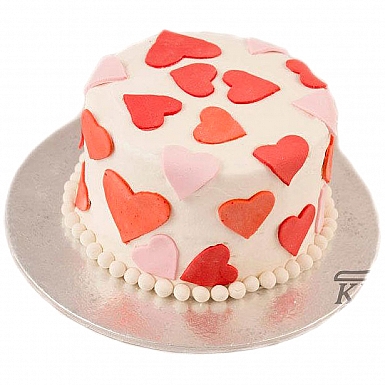 4Lbs Round Heart Cake - Kitchen Cuisine