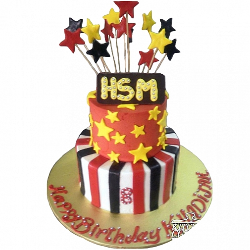 6Lbs Two Tier Stars Cake - Kitchen Cuisine