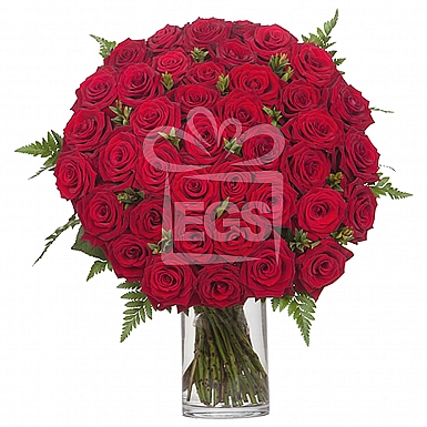 60 Imported Red Roses