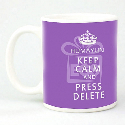 Keep Calm Press Delete - Personalised Mugs
