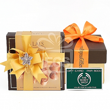 Lal's Chocolate & The Body Shop Hamper