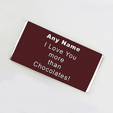 Love You more than chocolate-Personalised Bar
