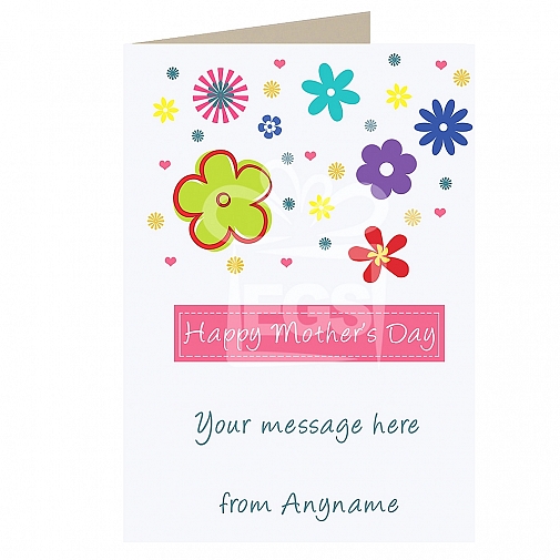Mothers Day Flowers-Personalised Card