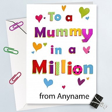 Mummy in a Million-Personalised card