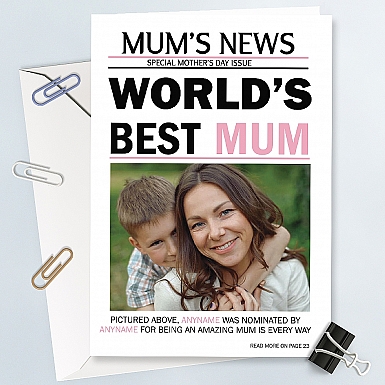 Mum's News-Personalised Photo Card