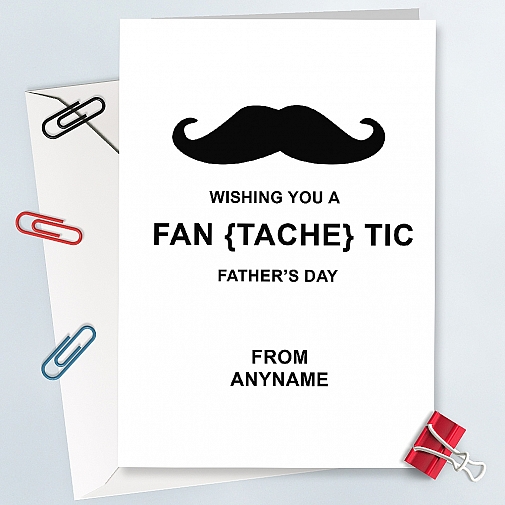 Mustached Father's day card