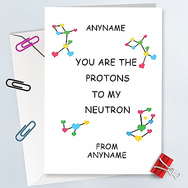 Nerdy Science Anniversary Card