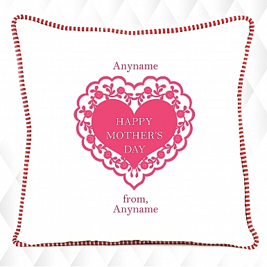 Pink Heart Mother's Day Cushion