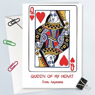 Queen of heart-Personalised Card