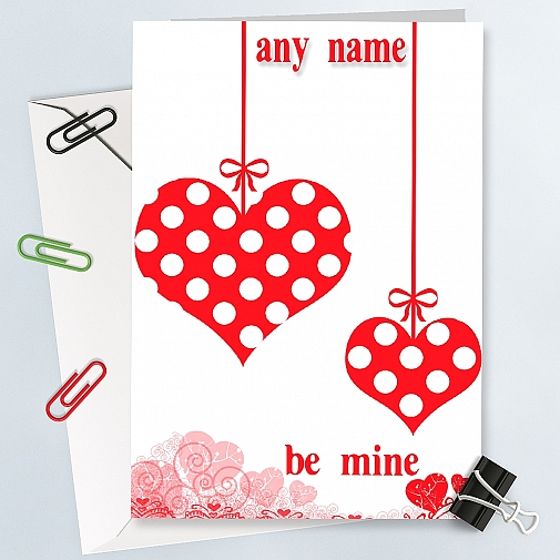 Be Mine Personalised card