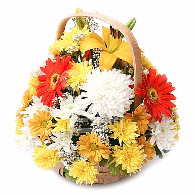 Sunshine Flowers Basket