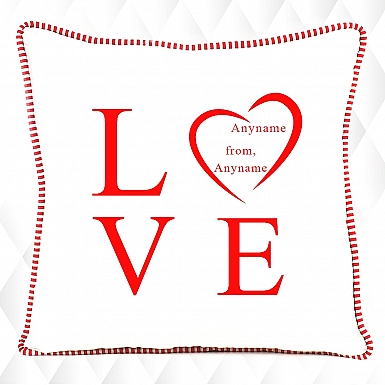 Typographical Love-Personalised Cushion