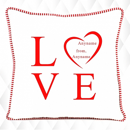 Typographical Love-Personalised Cushion