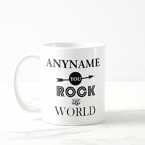 You Rock my world - Personalised Mug