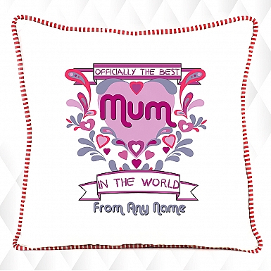 Best Mum in the World-Personalised Cushion