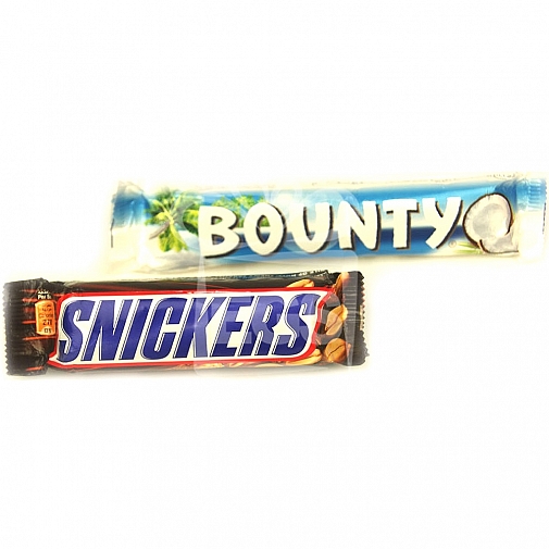 Bounty and Snickers - 24 Bars