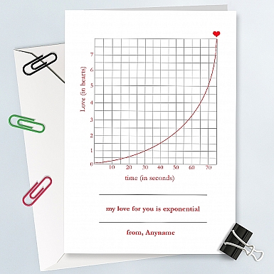 Exponential Love-Personalised Card
